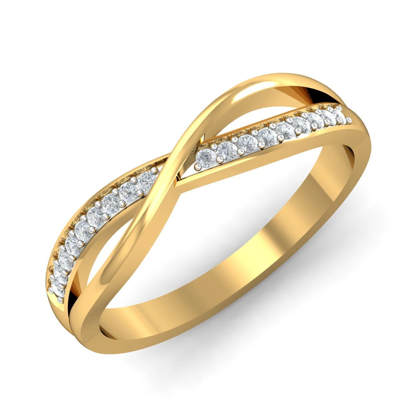 Yellow Gold Overlapping Ring